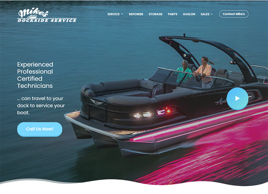 Mike's Dockside web site screen shot